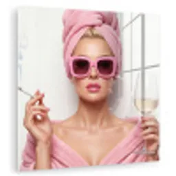 Vrouw - Roze - Wijn - Zonnebril plexiglas 5mm klein -zzzproduct_nieuw