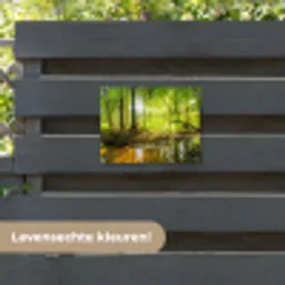 Zonnestralen in een groen bos tuinposter los doek klein -sfeer3