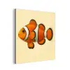 Vis - Oranje - Strepen aluminium wit klein -3d