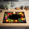 Groente - Graffiti - Kleurrijk - Koken - Abstract Inductie beschermer vinyl 3mm klein -sfeer5