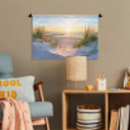 Strand - Zon - Duin - Gras - Zand - Horizon Wandkleed katoen klein -wsfeer4_kind