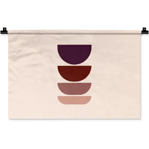 Harmonieus - Symmetrisch - Rood Wandkleed katoen klein -zz3d