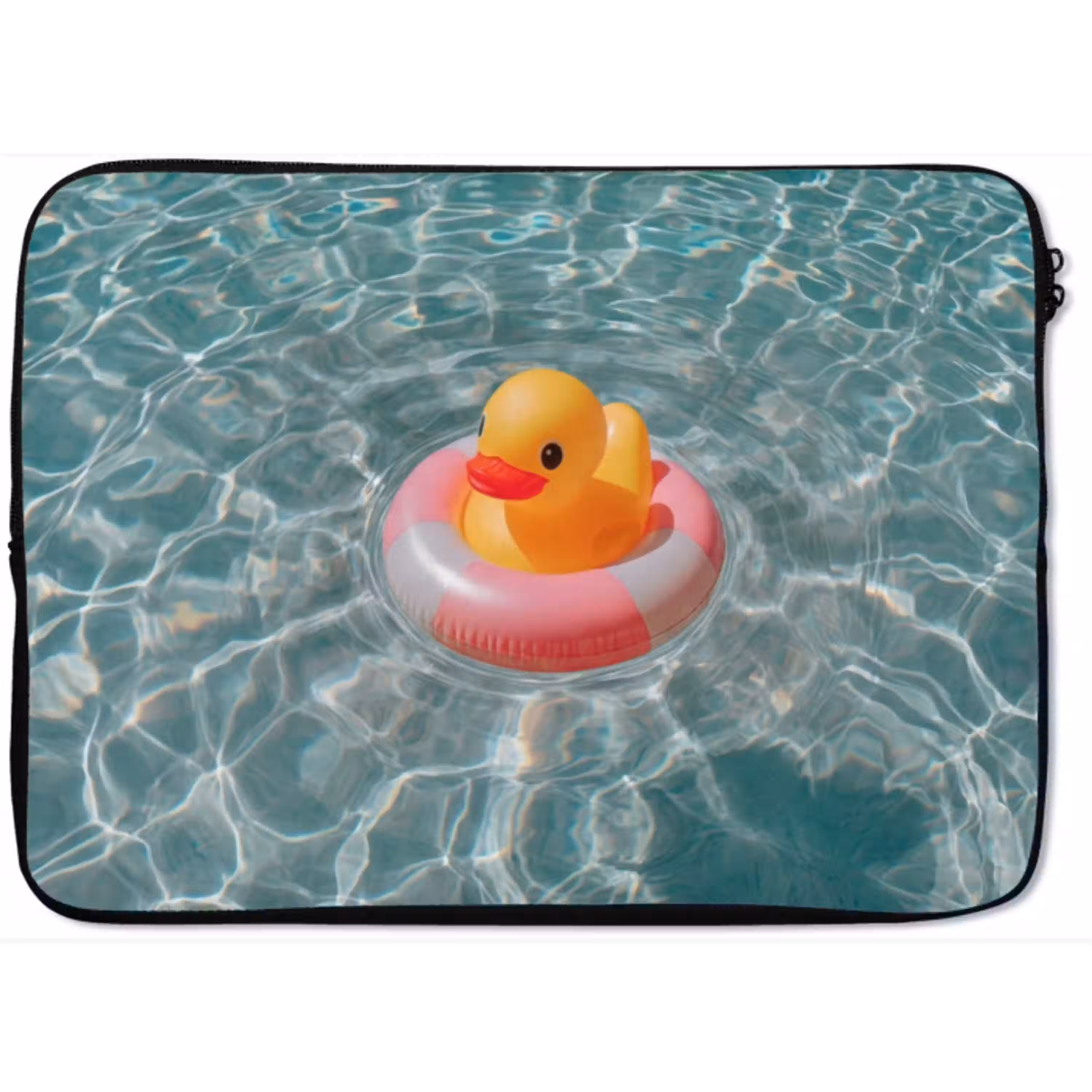 Badeend - Zwemband - Geel laptophoes neopreen klein -zkaufland3dotto
