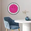 Smiley - Roze - Stippen Fotolijst rond zonder passe partout klein -sfeer2