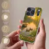 Eenden - Vijver - Bloemen Telefoonhoesje iPhone 17 Pro klein -sfeer3_NL