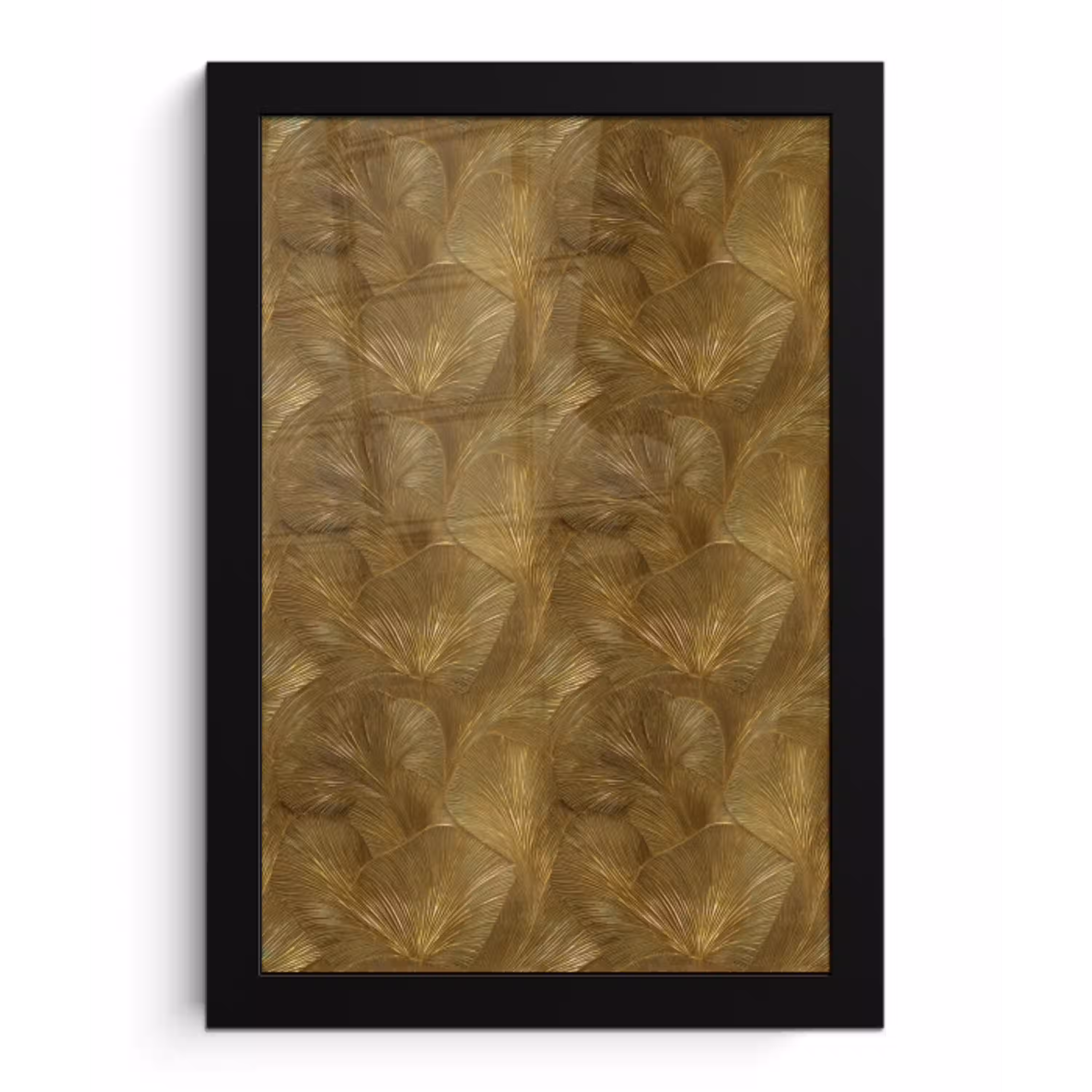 Organisch - Lijnen - Goud fotolijst zwart zonder passe partout klein 224 -3d
