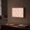 Modern - Kraanvogels - Roze Light Box met batterij (Wandlamp) middel 907 -sfeer1