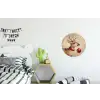 Kerst - Hert - Gewei - Kerstbal - Rendier Wandcirkel aluminium klein -kinderkamer