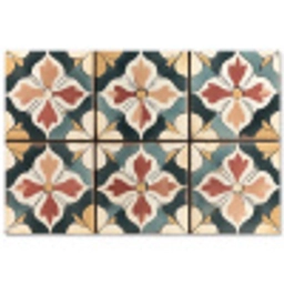 Decoratie - Tegels - Spaans - Vintage tuinposter los doek groot -3d