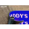 Blauw - Daddy's - Blokletters Placemat vinyl groot -closeup