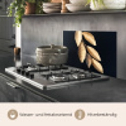 Bladeren - Zwart - Goud - Luxe - Planten keuken achterwand spatscherm klein -usp_DE