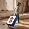 Baby aap Kinderkoffer - Blauw klein -sfeer1