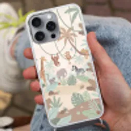 Jungle - Dieren - Groen Hoesje iPhone 16 Pro Max met koord klein -sfeer3