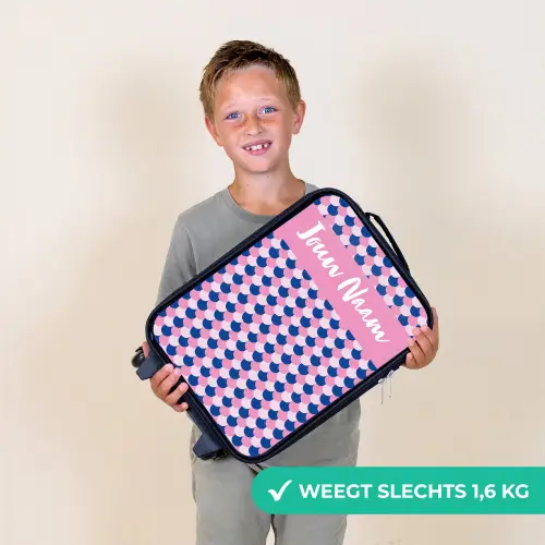 Schubben - Patroon - Blauw - Roze Kinderkoffer - Zwart klein -sfeer4_NL