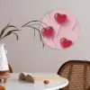 Lollies - Hartjes - Roze Akoestische PET Vilt - Rond klein -sfeer3
