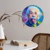 Oude man - Expressief - Kleurrijk Wandcirkel behangsticker klein -sfeer3