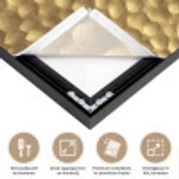 Metaal - Dynamisch - Goud Textielframe zwart klein 947 -USP_feed_closeupNL