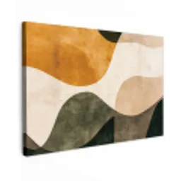 Vormen - Okergeel - Abstract canvas 2cm klein -z3d