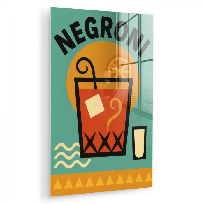Cocktail - Negroni - Art - Sinaasappel plexiglas 5mm klein -zzzproduct_nieuw