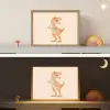 Dino - T-Rex - Oranje Light Box met batterij (Wandlamp kind) middel -sfeer3_kind