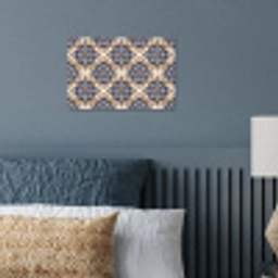 Floraal - Ornament - Blauw poster papier klein 62 -sfeer2