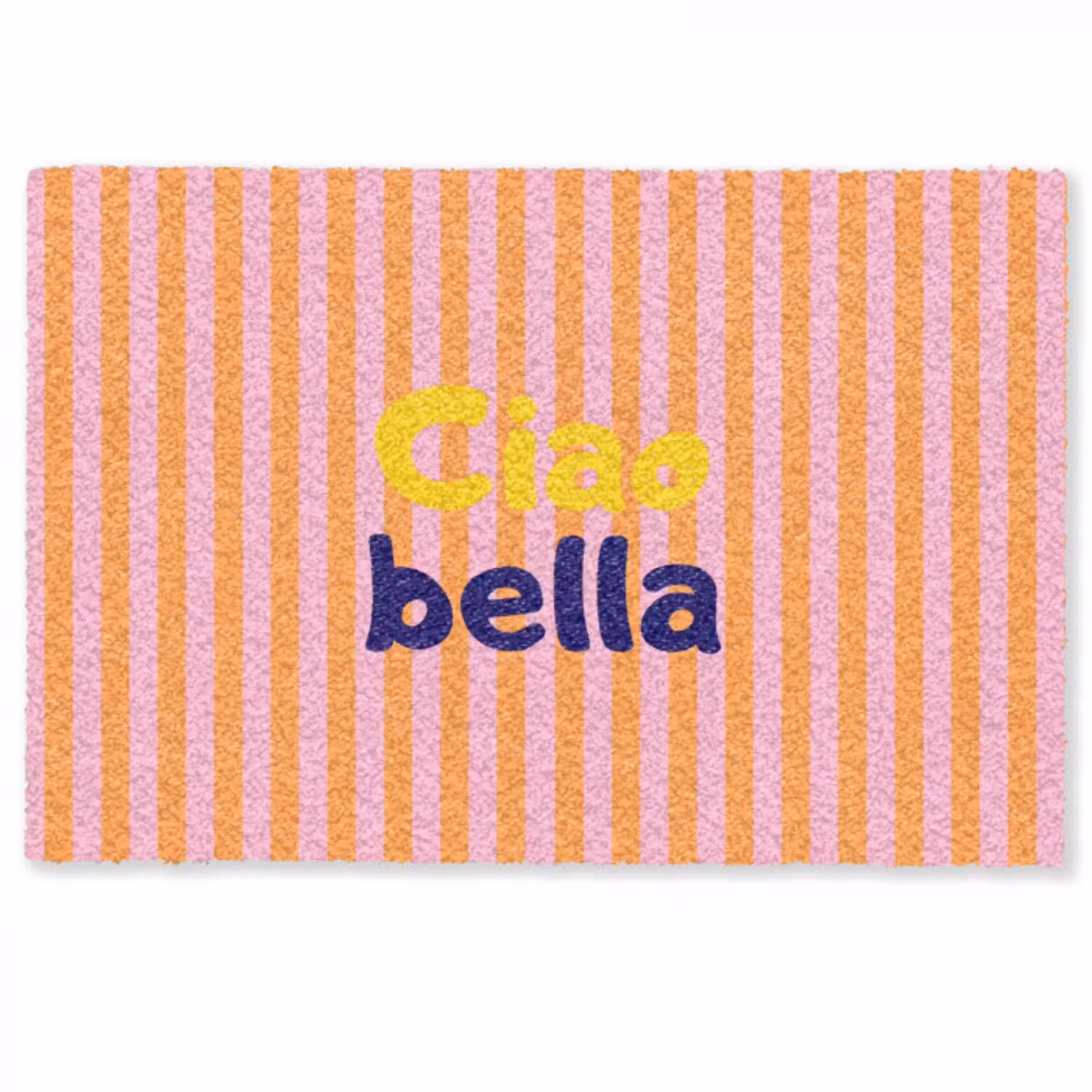 Verticaal - Strepen - Oranje - Ciao bella Deurmat klein -zkaufland3d