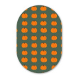 Pompoen - Patroon - Oranje Wandcirkel Ovaal Aluminium middel 839 -3d