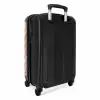 Zachtroze tijgerstrepenpatroon NBS - Handbagage koffer - Kinderen Unisex middel -achterkant