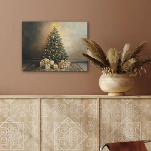 Kerstboom - Cadeaus - Goud PET vilt klein -sfeer4