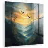 Vogels - Zon - Bomen - Groen plexiglas 5mm klein -zzzproduct_nieuw