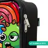 Knallende gekleurde monsters Kinderkoffer - Zwart klein -rits_NL