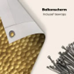 Metaal - Dynamisch - Goud Balkonbeschermer Duitsland klein 596 -closeup_NL
