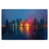 Skyline - Penseelstreken - Donkerblauw - Lichtgevend Placemat vinyl groot -zzsfeer1_Kitchenyeah-website