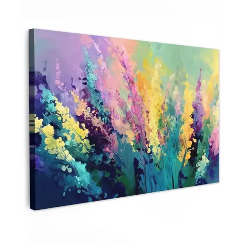 Dromerige - Langgerekte bloemen canvas 2cm klein -z3d