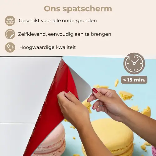 Macarons - Kleurrijk - Pastel keuken achterwand spatscherm klein -spatscherm_NL