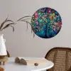 Kleurrijk - Boom - Magisch - Abstract Wandcirkel behangsticker klein -sfeer3