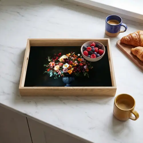 Groot - Bloemen - Vaas - Boeket Dienblad Rechthoek middel -sfeer2
