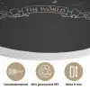 Wereldkaart - Beige - Zwart Akoestische PET Vilt - Rond klein -closeup_NL