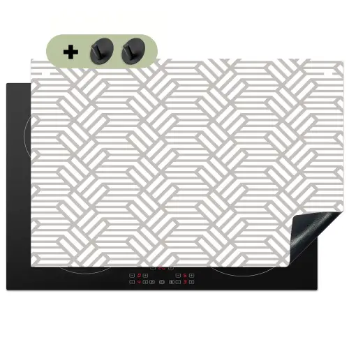 Grafisch - Patroon - Modern -  Opvallend Inductie beschemer met haakjes klein 777 -3d