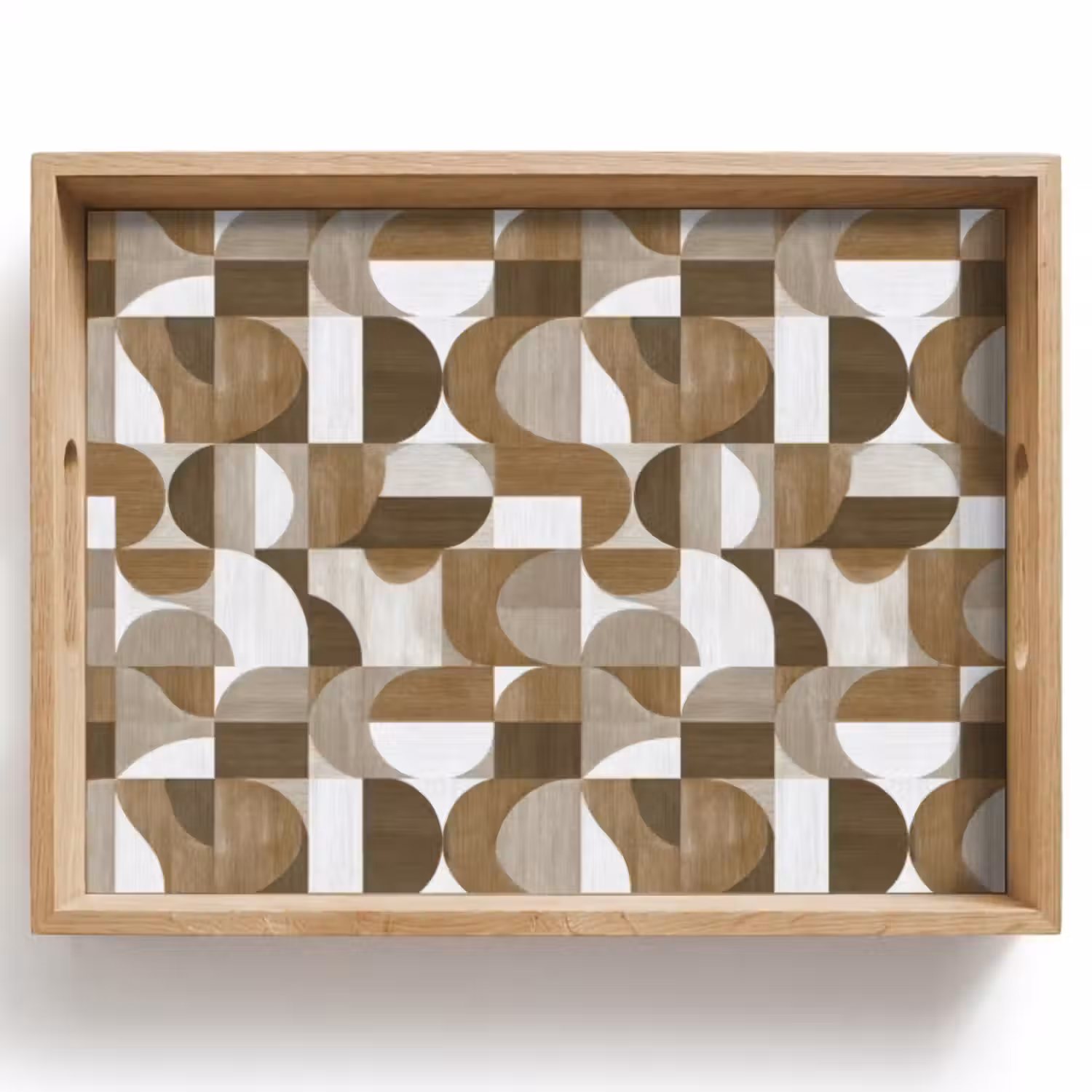 Dienblad - Abstract - Retro - Bruin