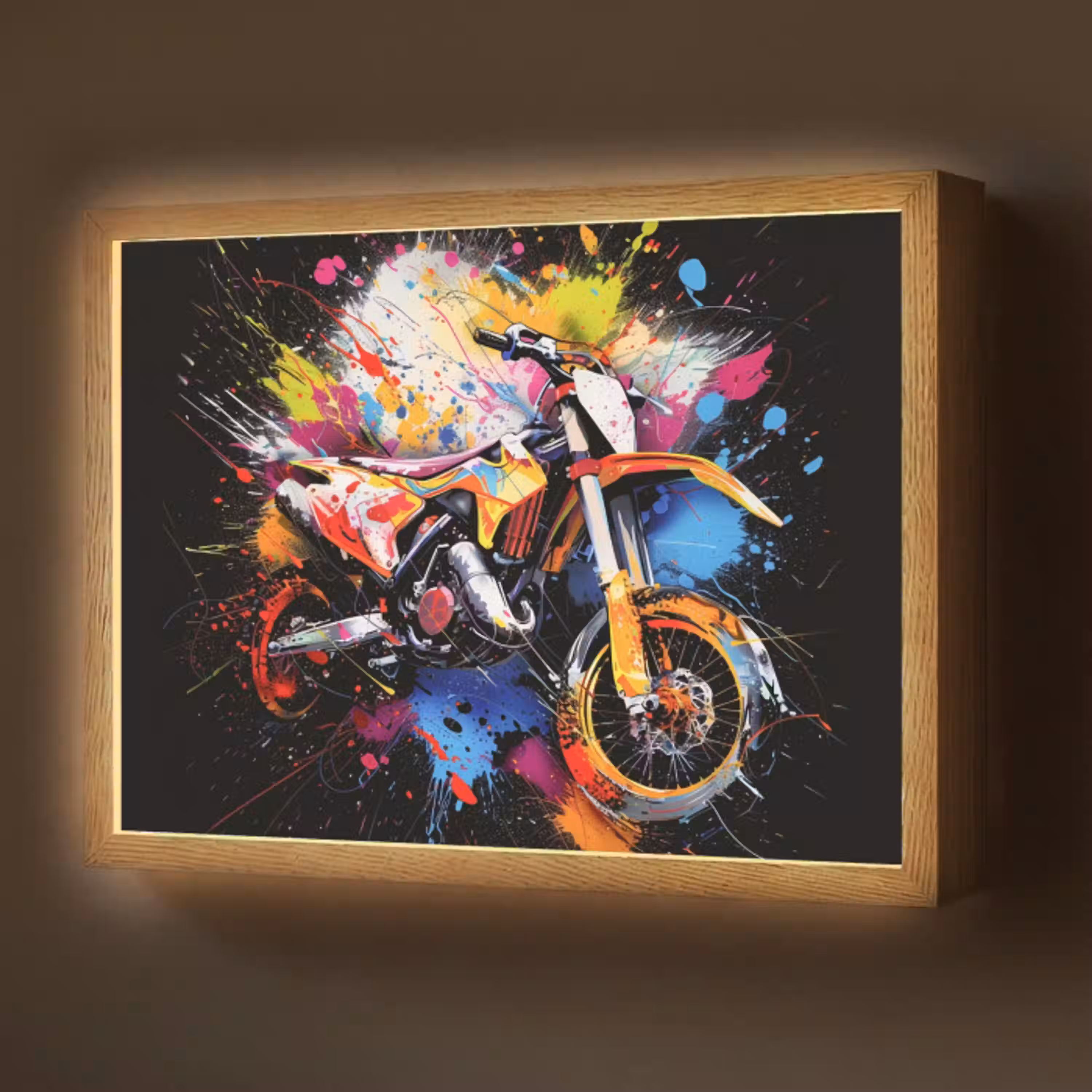 Graffiti - Sport - Motor - Motorcross Light Box met batterij (Wandlamp) middel -z3d_website