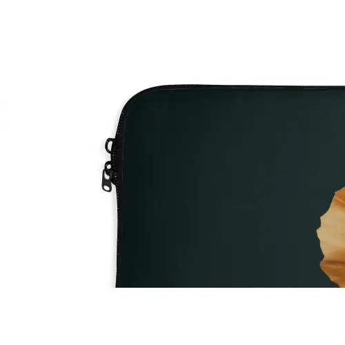 Vrouw - Hoed - Geel laptophoes neopreen klein -detail