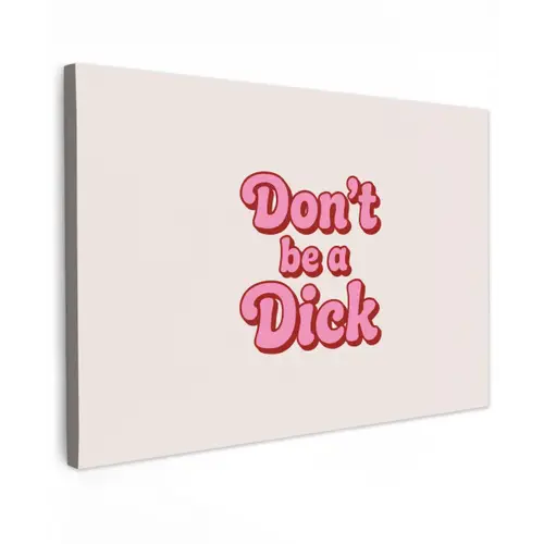 Tekst - Boodschap - Roze canvas 2cm klein -z3d