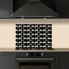 Modern - Patroon - Zwart keuken achterwand spatscherm klein 900 -sfeer1