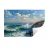 Zee - Golven - Rotsen - Meeuwen Muursticker klein -3d