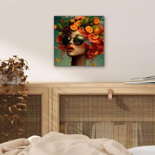 Vrouw - Sinaasappel - Bessen - Oranje aluminium wit klein -sfeer3