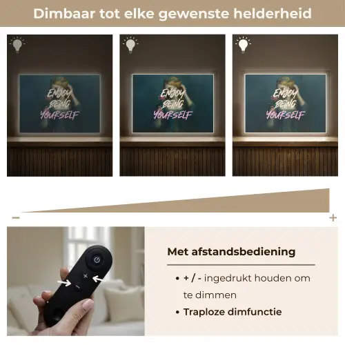Vrouw - Roos - Quote Light Box met batterij (Wandlamp) middel -USP_dimbaarNL