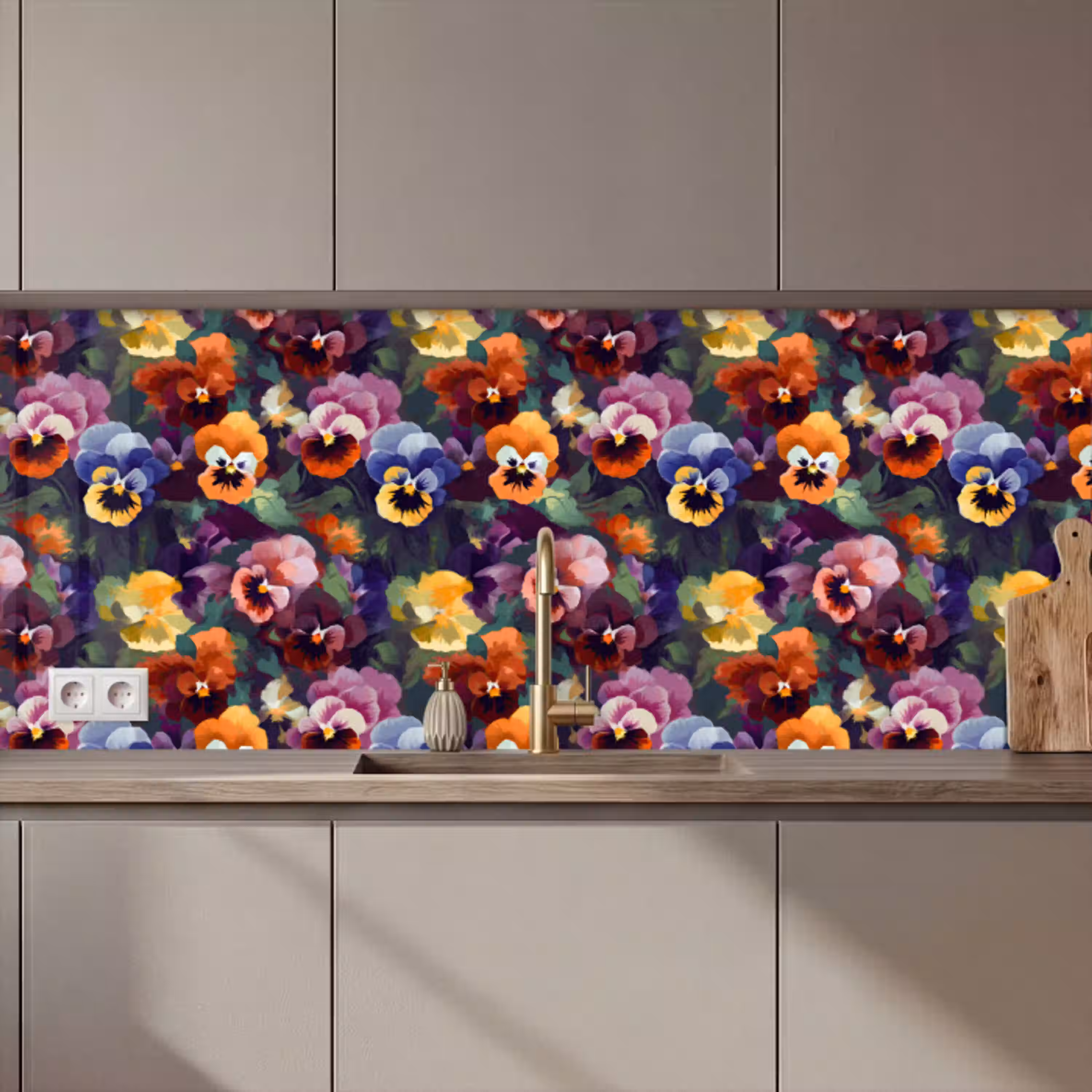Viooltjes - Kleuren - Bloemblaadjes keuken achterwand 2 middel 871 zz_3dshopping