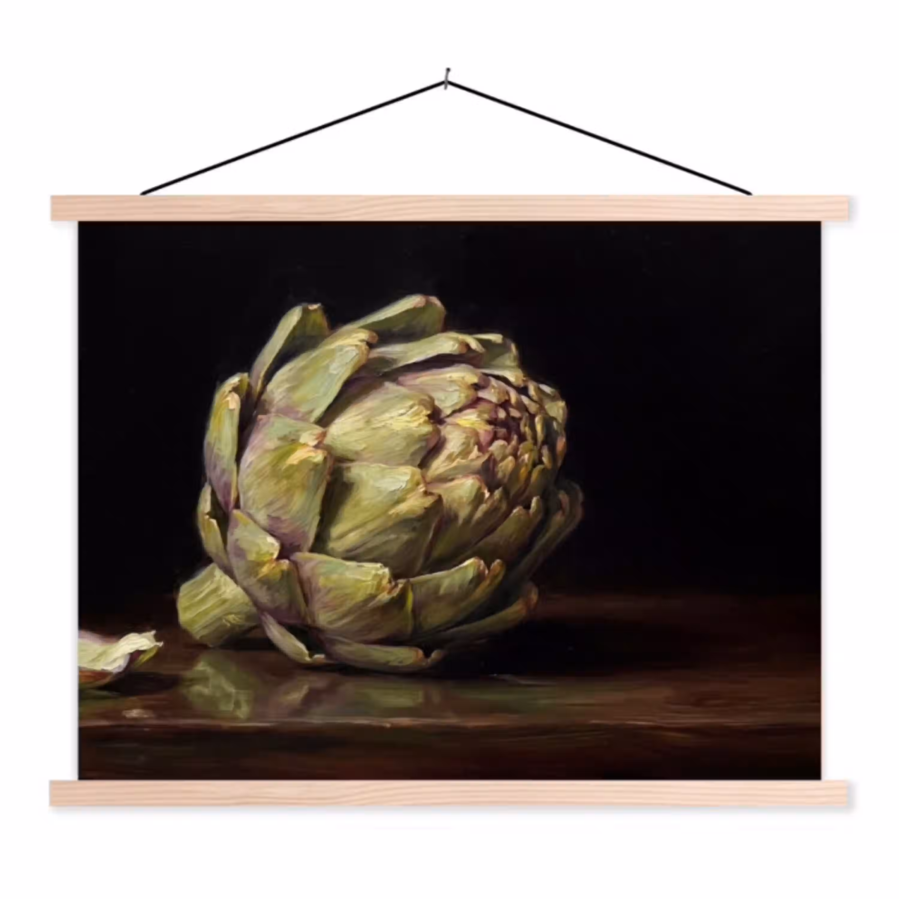 Artichok - Eten - Klassiek textielposter latten blank klein -3d