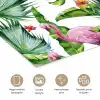 Flamingo - Bloemen - Bladeren - Jungle - Tropical poster papier klein -closeup_NL